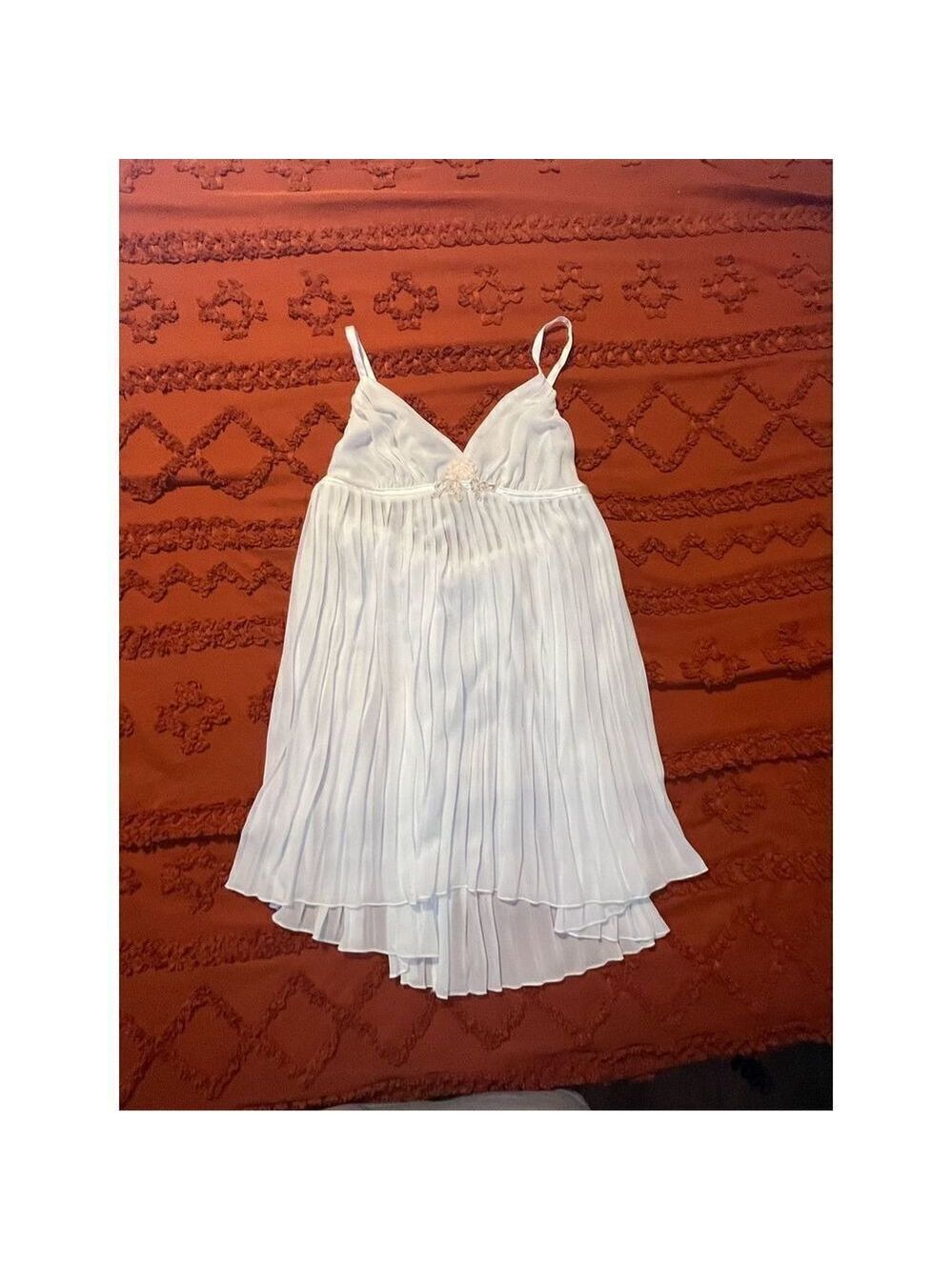 White mini spaghetti straps, panty, brand, new with tags, sexy Teddy nightie. Sz - Picture 2 of 16